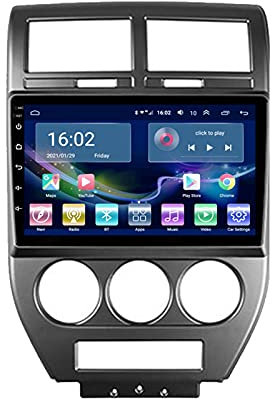 Navigatore satellitare per auto MLXABH per Jeep Compass 2006-2010 Navigazione GPS Schermo touch capacitivo da 9'' Bluetooth MLXABH Supporto per navigatore satellitare per auto Ricevitore radio WIFI/FM