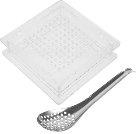 Sosoport Juego de Utensilios para Gastronomía Molecular Herramienta para Hacer Caviar 100 Agujeros Superficie Lisa y Fácil de Limpiar, Adecuado para Cocina Creativa