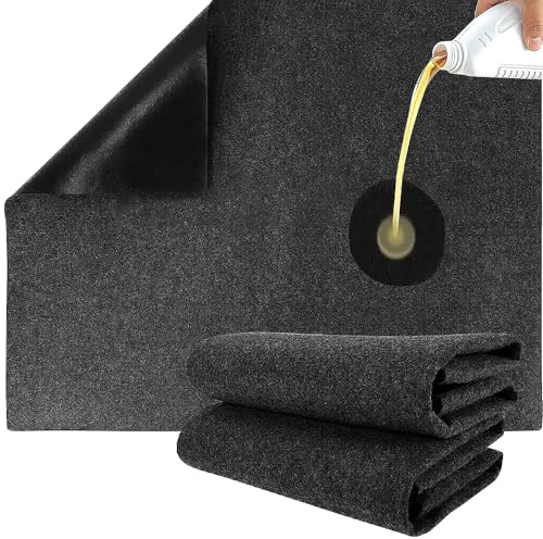 Gykutix Tappeto Garage Auto Moto Garage 100x150cm Lavabili e Riutilizzabili Tappeto Officina per Casa e Officine di Manutenzione(Nero)