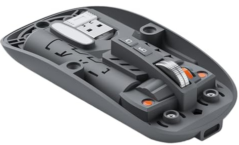Ratón Inalámbrico para Ordenador Portátil Accesorios Transparentes para | Ratón Recargable Sin Cable Destinado a Hogar Oficina Programadores Diseñadores Jugadores