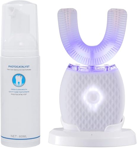 SVKCO Ultrasonic Toothbrush for Adult Automatic Toothbrush 30'' Automatic Timer Wireless Charging Washable Travel Home Dual-use
