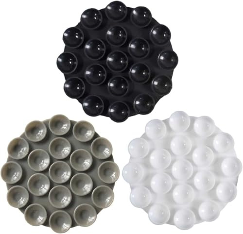 COACOM Ventose Rotonde in Silicone A Doppia Faccia da 6 Pezzi, Supporto per Telefono A Ventosa, Colla Antiscivolo, Decorazione Universale per Telefono Cellulare.