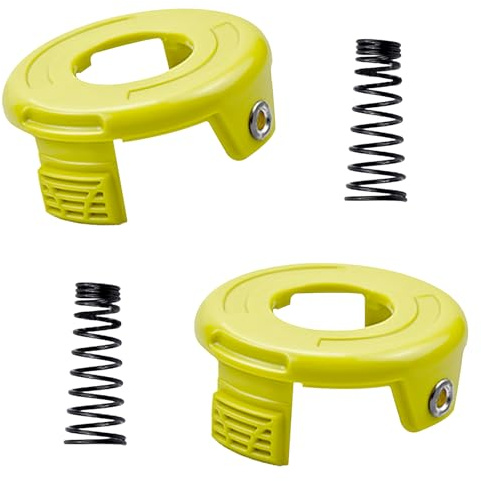 CHIHOLEN couvercles de bobine de débroussailleuse, compatibles avec Ryobi RAC118 RAC119, pour Ryobi RLT3025F,RLT3025S,RLT3525S,RLT2523,RLT3525,RLT3123(2 capuchons + 2 ressorts)
