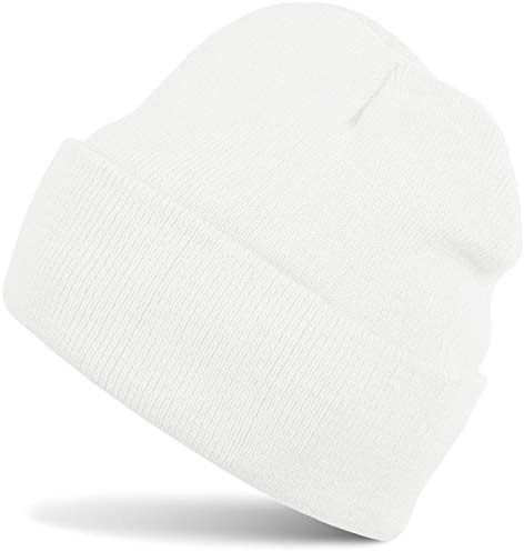 styleBREAKER Unisex Strickmütze Beanie Umschlag Polyacryl | Feinstrick. doppelt gestrickter Bund. Kopfumfang 54-58cm. formstabil. elastisch. winterfest. Einheitsgröße.