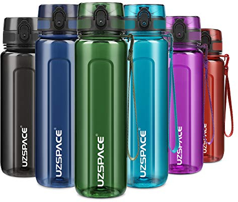 UZSPACE Borraccia da 500 ml/750 ml/1000 ml, per bambini, a prova di perdite, senza BPA e Tritan, per bicicletta, fitness, attività all'aperto