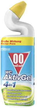 00 null null WC Aktiv Gel 4in1 Flüssiger WC Reiniger, Fresh Green, 1er Pack (1 x 750 ml)