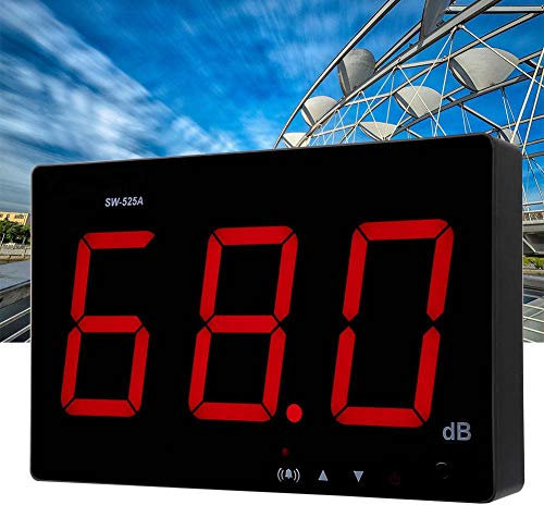 Sonomètre, USB 30-130dB SW-525A Afficheur LCD mural Mètre de niveau sonore numérique
