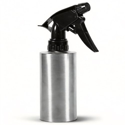 HERCHR Edelstahl Hand drücken Gießkanne 250 ml, Sprühflasche Nebel Wasserkocher für Pflanzen Gießkanne für die Gartenarbeit