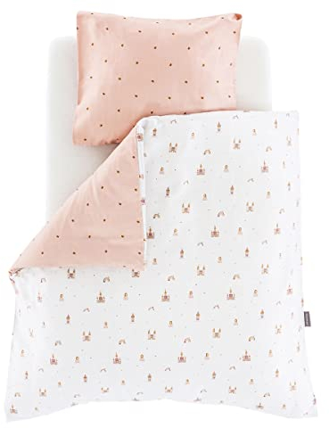 Träumeland Baby-Bettwäsche Märchengold, Größe: 80 x 80 cm + 35 x 40 cm - feinste, weiche Baumwolle - in praktischer Turnbeutelverpackung