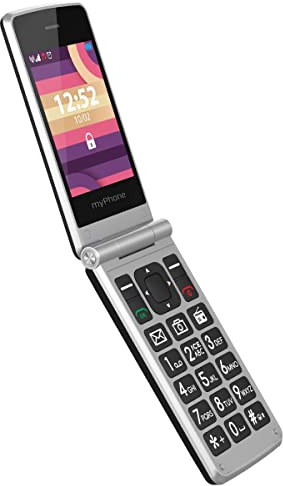 MP myPhone Tango LTE due grandi display, da 2,4 e 1,77 LTE, USB Type-C, pulsanti di sicurezza SOS e ICE., d'argento
