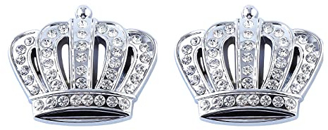 SGW Diamant Krone Emblem 3D Blinkende Auto Emblem Aufkleber Metall Silber
