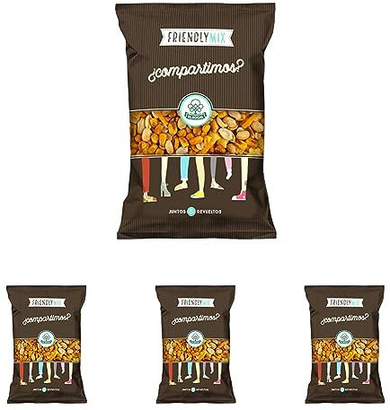 El Nogal Frutos Secos Cóctel de Frutos Secos Sabor Tex-Mex Bolsa, 125 G. SIN GLUTEN. APTO PARA CELÍACOS. (Paquete de 4)