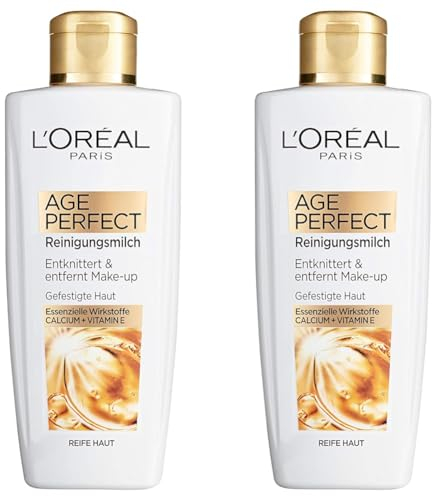 L'oréal Paris Age Perfect Leche limpiadora, 1 x 200 ml (Paquete de 2)
