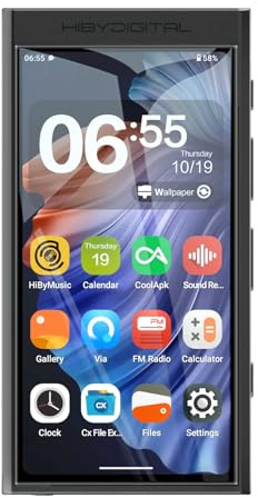 HiBy Digital M300 Lettore Audio Digitale con Altoparlante Integrato, Sistema Operativo Android 13, Bluetooth, WiFi, FM, PCM768k, DSD256, 32GB (Nero)