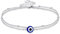 DAYLINLOVE Evil Eye Sterling Silver Layered Anklet, Adjustable Beach Anklets, Protection Jewelry Gifts for Women