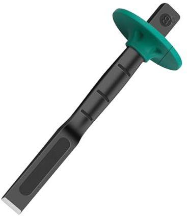 Heavy Duty Flat Chisel With Hand Guard - Professional Wood Chisel Tool | Precise Flat Mason Chisel | Cement Masonry Chisel | Heavy Duty Steel Flattened Tool Rust Resistant & Chisel