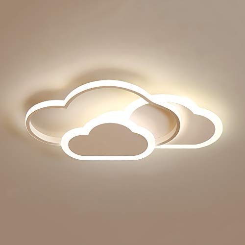 LED Deckenleuchte, Kinderzimmer Wolke Lampe Decke mit Dimmbarer 3000-7500K,Schlafzimmer Kinderzimmerlampe Deckenlampe,Moderne weiße Deckenleuchten Wandleuchte für Wohnzimmer Schlafzimmer Flur und Kind