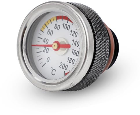 DIIOOMIEEU Tapones de llenado de temperatura de aceite M20 x 1,5 para motocicleta, calibre 0-200 ℃, tapas de válvulas de motor
