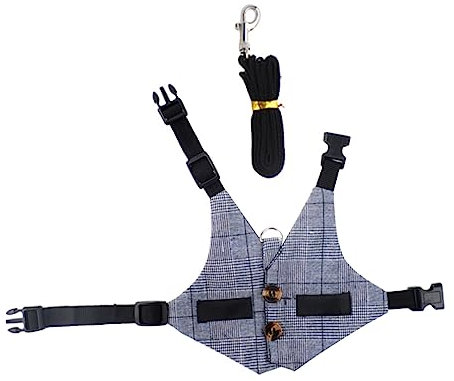 YARNOW 1 Satz Hasenkleidung Gießen Meerschweinchenkäfig Meerschweinchen Futter Plüsch Meerschweinchen Bett Hund Welpengeschirr Kaninchenhalsband Hasenweste Heu Grey Baumwolle