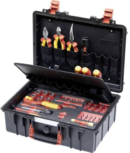 Wiha Set L Mechatronik 62tlg 45833 Elektriker, Handwerker, Lehrlinge, Profi, VDE Werkzeugkoffer bestückt 62teilig (B x