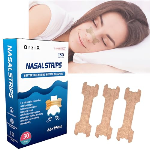 Lot de 30 bandes nasales anti-ronflements pour mieux dormir paisiblement (peau)