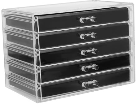 Ciieeo Vetrina Impilabile in Acrilico per Scatola Portaoggetti Tipo Cassetto per Raccolta di Minerali e Cianfrusaglie Organizer per Conservazione di Oggetti