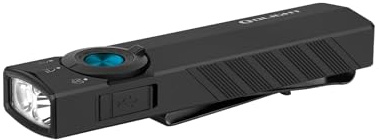 OLIGHT ArkPro Lite Torch with White LED, Red Light and UV, Matte Black | 1200 Lumens, Portable, Rechargeable, Everyday Carry, Home Use, Outdoors, Detection, Emergency