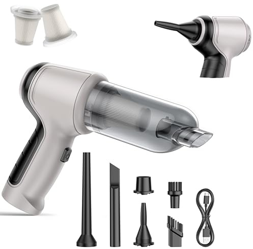IHE Car Vacuum Cleaner, 15000Pa Handheld Cordless Rechargeable Wet & Dry Vacuum, 120W High Power for Car, Pet, Office Cleaning, Washable HEPA Filter, Multi-Nozzles 01