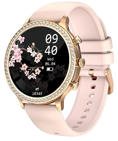 I70 - Smart Watch da donna (rispondere/effettuare chiamate), HD, 3,32 pollici, Bluetooth, chiamate, musica, cardiofrequenzimetro, monitoraggio del sonno, contapassi, calorie, monitoraggio