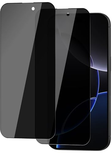 ICESPRING für Panzerglas für iPhone 16 Pro Blickschutz, 2 Stück Anti-Spy Panzerfolie für Apple iPhone 16 Pro Folie, 9H Härte Sichtschutzfolie für iPhone 16 Pro Panzer Schutz Glas