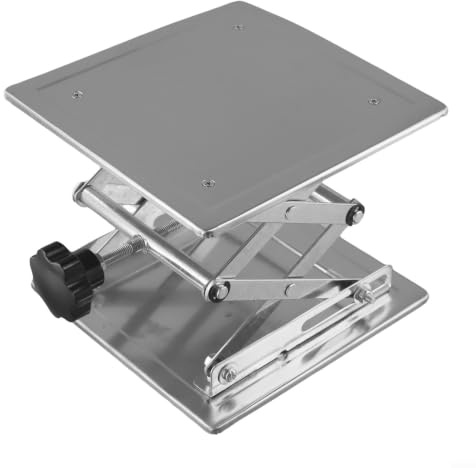 YOSITERI Lab Support Stand Manual Lift with Handwheel | Stainless Steel Platform for Middle School Science & Educational Use