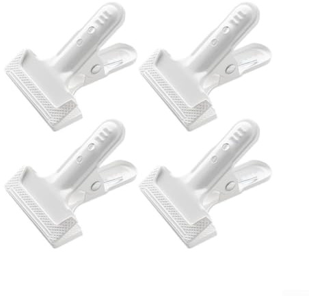 Clip a molla, per versatili morsetti in metallo per studio fotografico, fondali sicuri, luci, riflettori, impugnatura resistente, dimensioni apertura 5 cm (4 bianchi)