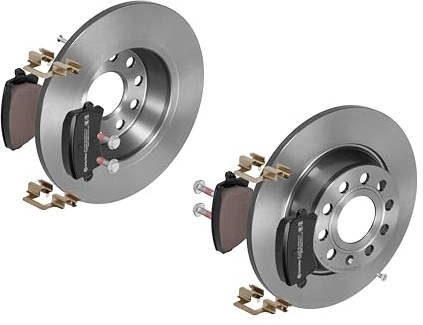BREMBO BREMSSCHEIBEN Ø282mm + BREMSBELÄGE HINTEN FÜR VW PASSAT VARIANT SEAT