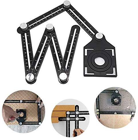 Multi-Angle Measuring Ruler Universal Angularizer Template Tool Aluminium Alloy Angularizer Ruler Layout Tool