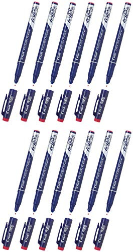 Pilot Frixion Radierbarer Fineliner (Rot, 12 Stück)