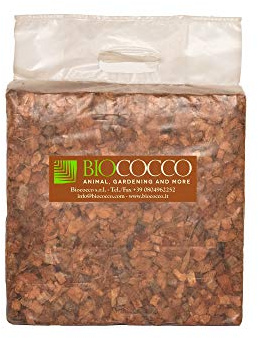 BIOCOCCO 5 kg Block Chip Humus per Terrari Confezione Singola da 5 kg, sviluppa Fino a 50 Litri di Materiale