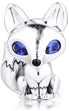 PANDOCCI 2020 pré Automne Renard aux Yeux Bleus Perle Animale 925 Argent Bricolage Convient aux Bracelets Pandora Originaux Bijoux de Mode de Charme