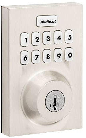 Kwikset 98690-004 Home Keypad Connected Smart Lock with Z-Wave Technology Featuring Smartkey Re-Key Security, Satin Nickel, Contemporary