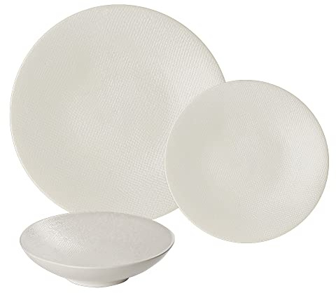 Table Passion - Service d'assiettes Vésuvio Blanc 12 pièces