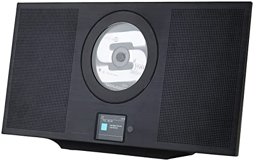 VR-Radio Wandradio: Stereoanlage, Alu, Internet-Radio/CD/DAB+/Bluetooth, 60W, DSP, schwarz (DAB Anlage, vertikale Stereoanlage, Lautsprecher)