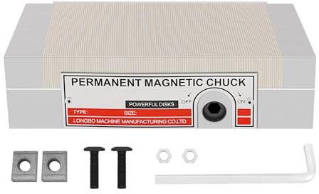 Permanent Magnetfutter, Permanentmagnet-Spannfutter – 120 N Saugkraft, Hochpräzise Magnetspannplatte Magnetic Chuck Magnetspannblock für Schleifmaschinen, EDM, Drahtschneiden, 100X175mm