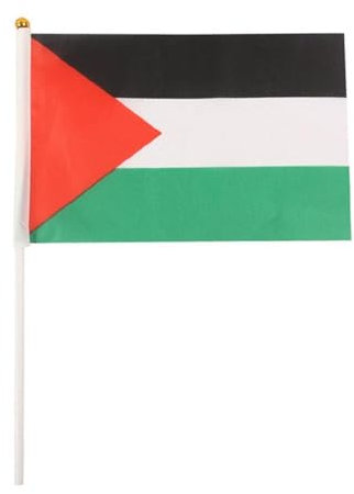 Mini bandera de mano de Palestina, mini bandera de palestina, pequeña bandera de mano de Palestina en palos, bandera nacional de Palestina