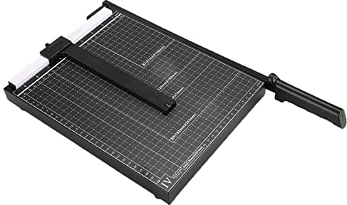 Biwwubik Cortador de Papel para la Escuela y la Oficina Cortador de Fotos Profesional Cortador de Palanca Cortador de Fotos Negro A4
