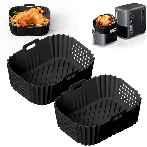 Moule Air Fryer, 2PCS Accessoire Air Fryer pour Ninja Double Stack SL400EU 9.5L, Moule Silicone Air Fryer pour Ninja SL400EU, Air Fryer Accessoires pour Ninja Air Fryer AF300EU AF400EU