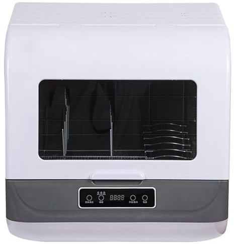 guoyjmm Mini Lave Vaisselle sans raccordement,Petit Lave-Vaisselle de Table Compact, Lave Vaisselle Portable, Commande Tactile, Écran LED, Facile à Installer pour Maison, Bureau