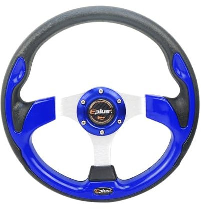 CaFfen Sportlenkrad Auto Sport Lenkrad Racing Typ Universal 13 Zoll 320MM Aluminium Holzlenkrad(BLUE-01)