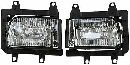 ATTLGR Auto Nebelscheinwerfer Baugruppen für BM-W E30 318I 325I 325E 63171385945/63171385946,Auto Frontstoßstange Tagfahrlicht Vorne Nebellichter Ersatz Zubehör