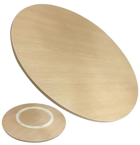 XDAPILMER Bandeja Giratoria De Madera For Servir Silenciosa Y Lisa, Centro De Mesa De Encimera Fácil De Limpiar, For Mesa - Tablas De Charcutería De Madera Tabla De Quesos(90CM(35.4IN))