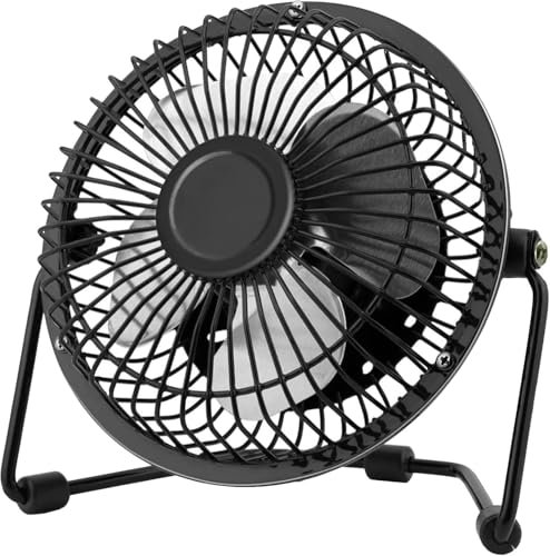 Werwing 9 Inch USB Desk Fan - Brushless Motor, Dual Speed, Ultra-Quiet, Portable Mini Fan for Home, Office, Dorm & Bedside (Black)
