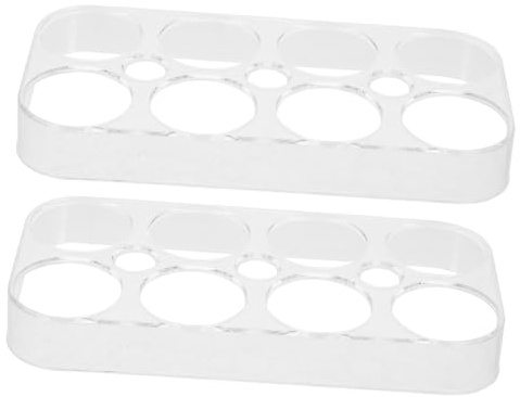 FUNNETOYU Set 2 Pezzi Portauova Per Frigorifero 8 Griglie in Materiale Resistente Contenitore Per Conservazione Uova Per Frigo, Freezer, Cucina e Picnic